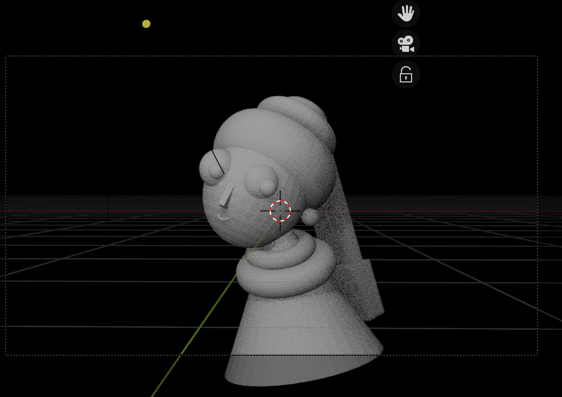 Area light setup viewport