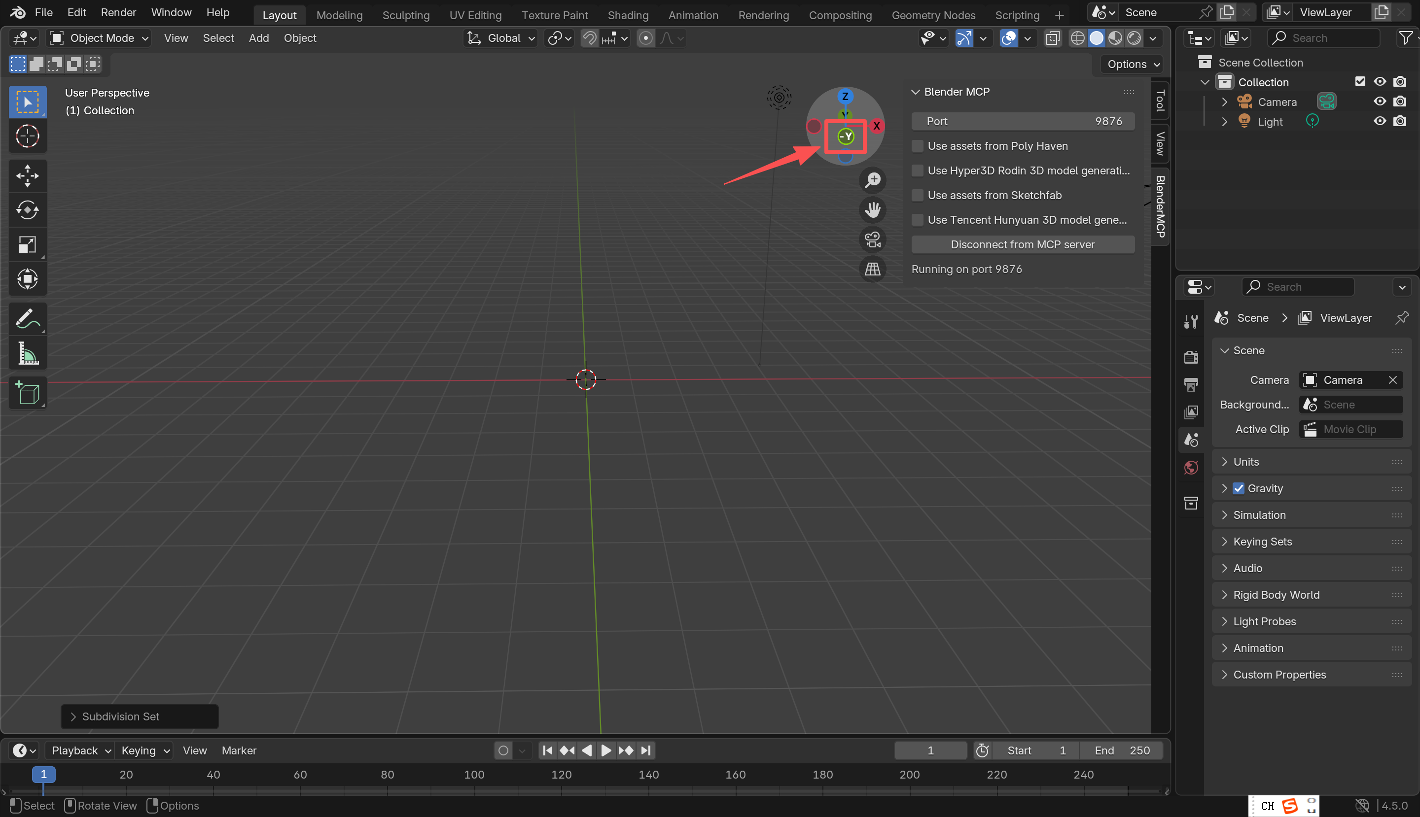 Front View in Blender